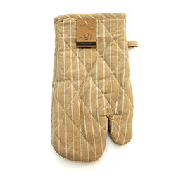 MANOPLA ALGODÓN 18x30CM CUADRICULA BEIGE/BLANCO