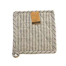 AGARRADERA ALGODÓN 20x20CM CUADRICULA GRIS CLA/NGR
