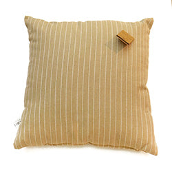 ALMOHADON ALGODÓN 40x40CM CUADRICULA BEIGE/BLANCO