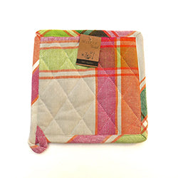 AGARRADERA ALGODÓN 20x20CM ESCOCES FUCSIA/VERDE