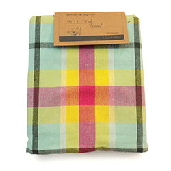 MANTEL ALGODÓN 140x180CM ESCOCES VERDE AGUA