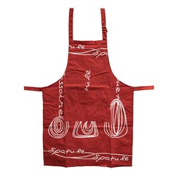 DELANTAL ALGODÓN 60x85CM UTENSILIOS ROJO