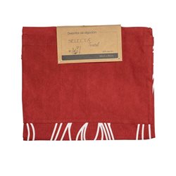 DELANTAL ALGODÓN 60x85CM UTENSILIOS ROJO