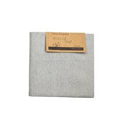 MANTEL ALGODÓN 140x140CM GRIS/ROJO/MOSTAZA