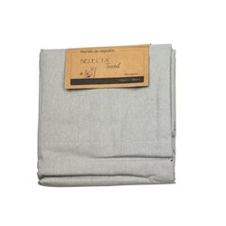 MANTEL ALGODÓN 140x180CM GRIS/ROJO/MOSTAZA