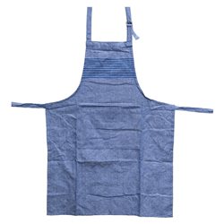 DELANTAL ALGODÓN 60x85CM BLANCO/AZUL