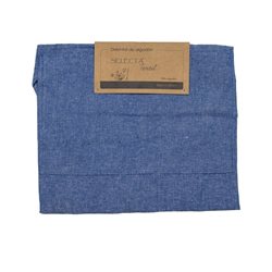DELANTAL ALGODÓN 60x85CM BLANCO/AZUL