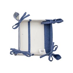 PANERA ALGODÓN 20x20CM BLANCO/AZUL