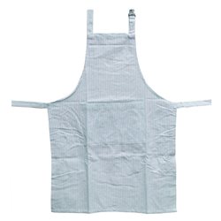 DELANTAL ALGODÓN 60x85CM CELESTE CON LINEAS