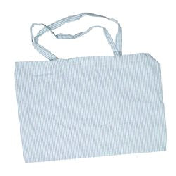 BOLSA ALGODÓN 40x60CM CELESTE CON LINEAS