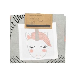 DELANTAL NIÑOS ALGODÓN 45x55CM UNICORNIO