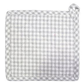 AGARRADERA ALGODÓN 20X20CM CUADROS GRIS
