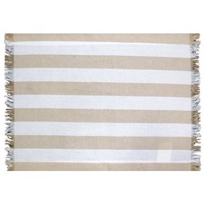 INDIVIDUAL ALGODÓN 35X45CM RAYAS ANCHAS BEIGE