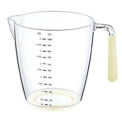 TAZA MEDIDORA PLASTICO D10x11CM 1L MANGO COLOR