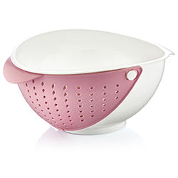 BOWL C/COLADOR PLASTICO 28x25x22CM SURTIDO