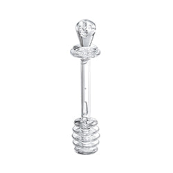 CUCHARA PARA MIEL D2.4x14CM TRANSPARENTE