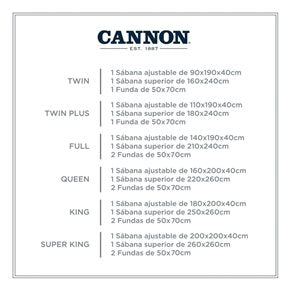 JUEGOS SABANAS KING/40CM ALGODON BLANCO CANNON