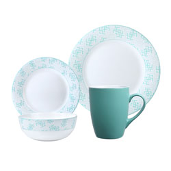 SET 16PCS OPALINA NEW AQUA 28CM/20CM/16.5CM/350ML