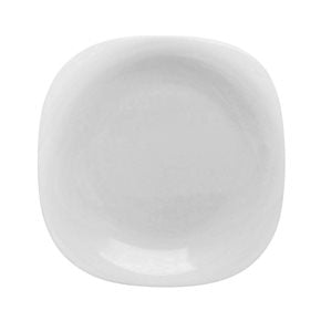 PLATO POSTRE SEMICUADRADO OPALINA BLANCO D21.5CM/H1.9CM