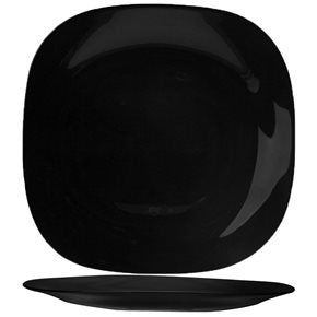 PLATO LLANO SEMICUADRADO OPALINA CLASSIC 28x2.5CM NEGRO