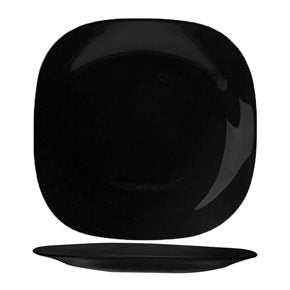 PLATO POSTRE SEMICUADRADO OPALINA CLASSIC 22x2.5CM NEGRO