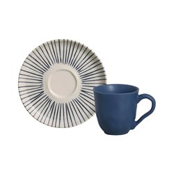 TAZA DE CAFE C/PLATO ESENCIAS ELEMENTO PORTO 120ML