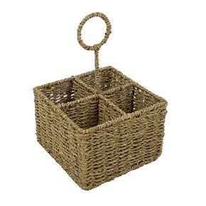 ORGANIZADOR 4 DIV. 20x20xH15CMS  FIBRA NATURAL