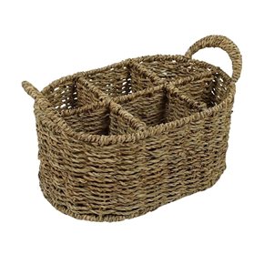 ORGANIZADOR 6 DIV. 18x28xH13CMS  FIBRA NATURAL