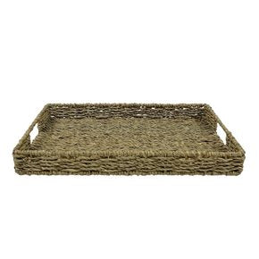 BANDEJA RECTANGULAR 38x28xH4.5CMS  FIBRA NATURAL