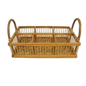 ORGANIZADOR 6 DIV.  27x17xH7 CMS C/ASAS BAMBU
