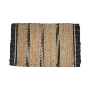 ALFOMBRA RECTANGULAR RAYAS SEAGRASS 80X50CM BICOLOR