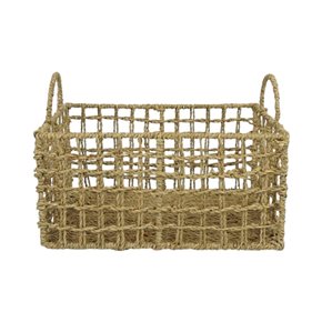 CESTO RECT. C/ASAS 33x23xh17/23CM SEAGRASS NATURAL