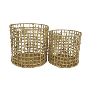 SET X2 CESTO CIRCULAR SEAGRASS NATURAL