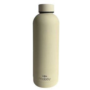 BOTELLA TERMICA DOBLE PARED 500ML CREMA MOBBY