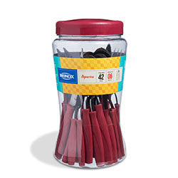 JUEGO DE CUBIERTOS ITAPARICA 42 PIEZAS ROJO BRINOX