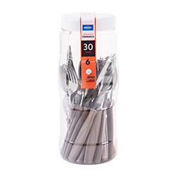 JUEGO DE CUBIERTOS 30PZAS WARM GRAY ITAPARICA