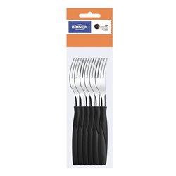 SET 12 TENEDORES MESA 19CM ITAPARICA NEGRO BRINOX