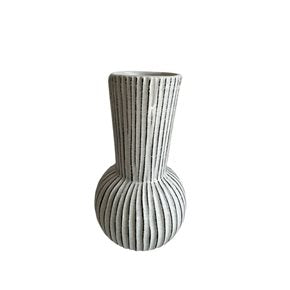 FLORERO LINES 14X14X28CM BLANCO