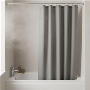 CORTINA DE BAÑO LISA C/GANCHOS 180x180CM BEIGE