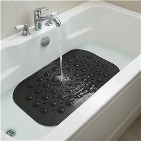 ALFOMBRA CON VENTOSAS PARA BAÑO 38X70CM GRIS