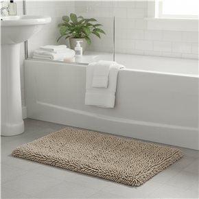 ALFOMBRA DE BAÑO SHAGGY 45X70CM BEIGE