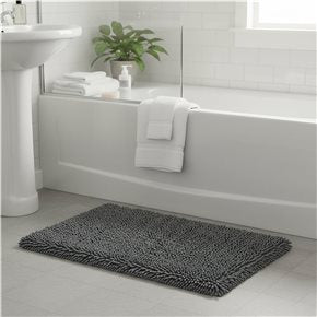 ALFOMBRA DE BAÑO SHAGGY 45X70CM GRIS