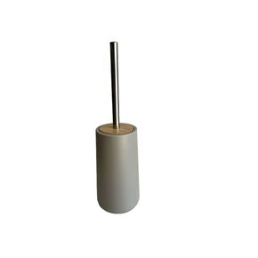 ESCOBILLA SANITARIA C/BASE PLÁSTICO Y MADERA BEIGE