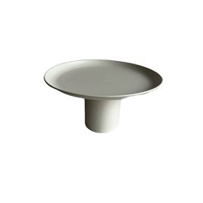 PLATO SOPORTE METÁLICO 30X17CM BLANCO