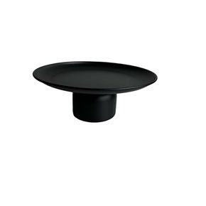PLATO SOPORTE METÁLICO 25X10CM NEGRO