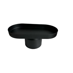 BANDEJA C/SOPORTE ALTO 30x15x13CM NEGRO