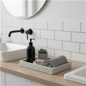BANDEJA RECTANGULAR STONE 23x16CM