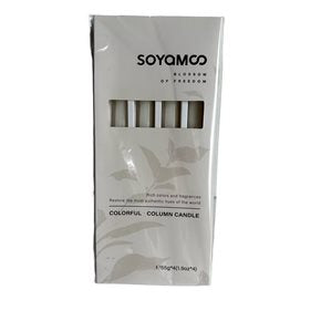 SET 4 VELAS 25CM SOYAMOO LINO FRESCO