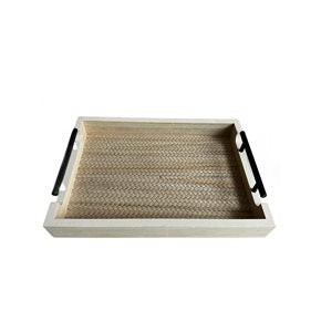 BANDEJA MDF CON ASA NEGRA 35x25x5CM