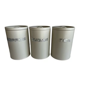 SET 3 RECIPIENTES AZU/TE/CAFÉ C/ASA 11x16CM BEIGE